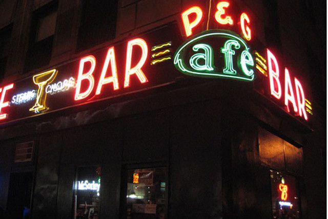 The original location's iconic neon signage